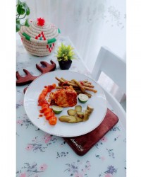 خوراک مرغ کتف وبال رژیمی بوقلمون