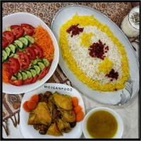 خوراک مرغ زعفرانی