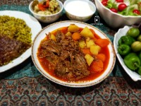 شوید پلو همراه با ماهیچه
