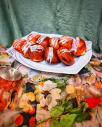 پیراشکی با آموزشهای نوشین جون چالش_پیراشکی _دونات_استاد_سراجی