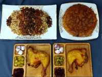 عدس پلو با مرغ