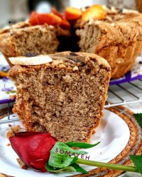 کیک موز وگردوی نسکافه ایی