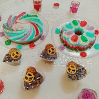 دسر رنگین کمان دسر لیوانی شکلاتی