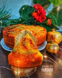کیک برگردان شلیل