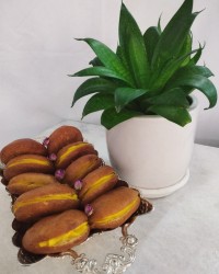 دونات بدون تخم مرغ چالش استاد سراجی عزیز خیلی پوک وخوشمزه بود?