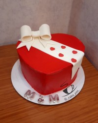 کیک اسفنجی طرح قلب