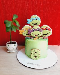 کیک با تاپر کوکی نینجا