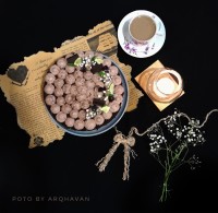 کیک قهوه گردویی فول شکلاتی
