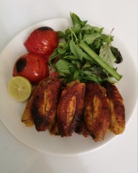 بال مرغ کبابی