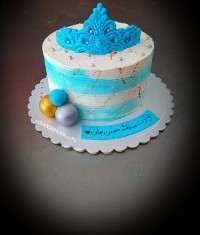 کیک تاج دار پسرونه فیلینگ مخصوص