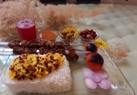 کباب برگ ترش با زرشک پلو مجلسی جای دوستان سبز