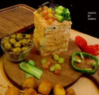 کیک پنیر و سبزی