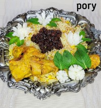 رشته پلو با گوشت