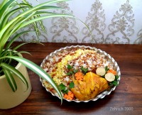 رشته پلو با مرغ