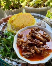 چلو با گوشت گوسفندی