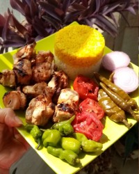 جوجه کباب با پلو