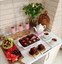 کیک ماست شکلاتی