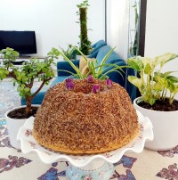 کیک هل و گلاب کنجدی