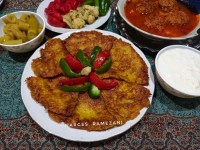 کوکو سیب زمینی و کوفته