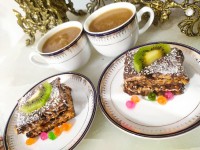 کیک یخچالی میوه ای