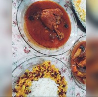 خورش مرغ و آلو..