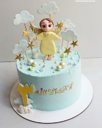 کیک وانیلی شکلاتی