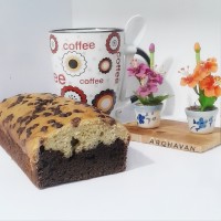 کیک دو رنگ نسکافه ای شکلاتی