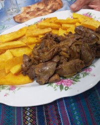 خوداک جگر باسیب زمینی