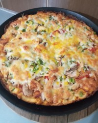 پیتزامرغ وقارچ