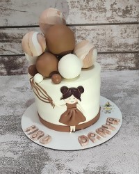 کیک دختر بادکنکی