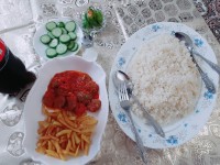 اینم نهار خوشمزه ما جاتون سبز