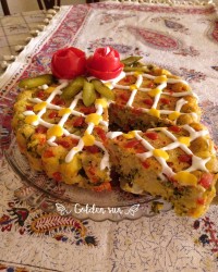 کیک سیب زمینی مجلسی