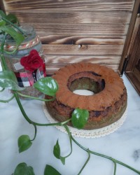 کیک موجدار رنگارنگ