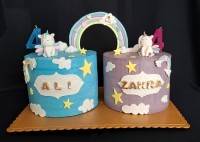 کیک تولد دوقلو