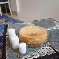 کیک اسفنجی بدون شیر،بکینگ پودر،روغن