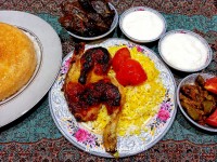 مرغ وکته زعفرونی