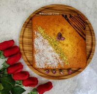 کیک هل و گلاب زعفرانی