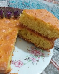 کیک هل و گلاب بدون فر