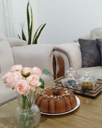 کیک نسکافه ای گردویی