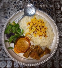 چلو گوشت (زیر برنجی)