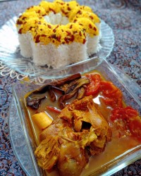 چلو گوشت (ورق بزنید) و «کپشن مطالعه شود»