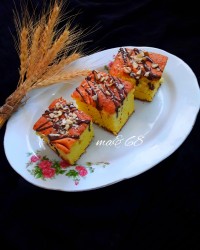 کیک هل و گلاب با بافتی نرم و سبک