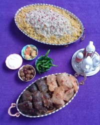 دلمه برگ چغندر وبرگ کلم