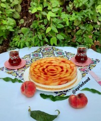 چیز کیک ویترینی هلو ??