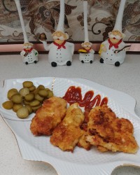 شنیسل مرغ متفاوت