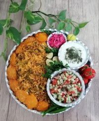 لوبیا پلو با گوشت