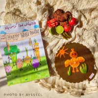 روز جهانی غذا کتلت گوشت. بشقاب کودک