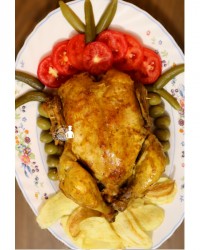 مرغ شکم پر کاراملی