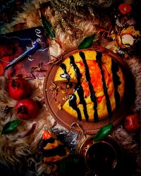 کیک هل وگلاب وزعفران