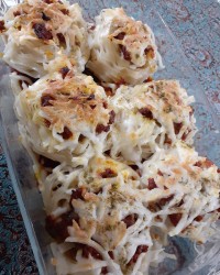 پاستا آشیانه ای باسس گوشت